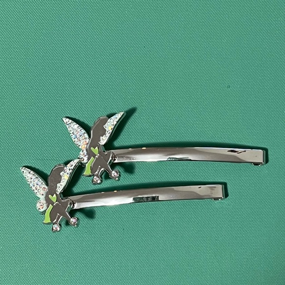Swarovski Accessories - PAIR of Swarovski Crystal Disney Tinkerbell Barrette NWOT